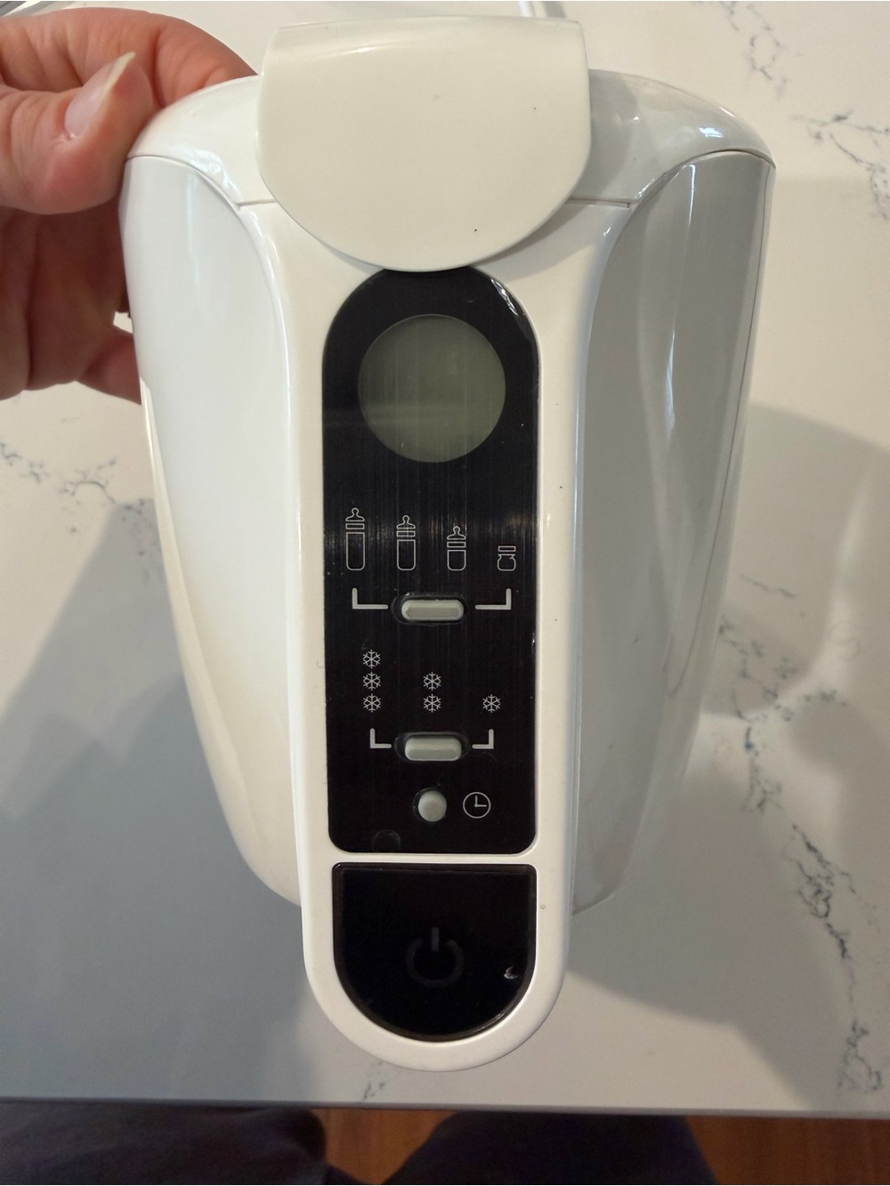 White Electronic Baby Bottle Warmer - Programmable Feeding Heater